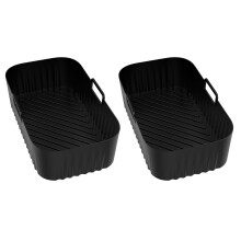 Pack of 2 Silicone Air Cooker Baking Pans Nonstick Cooking Tray
