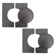 100x100mm Elegant Air Conditioner Pipe Wall Hole Concealer-Grey