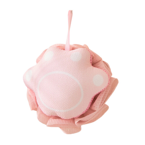 Deep Cleansing Bath Scrubber Rich Foaming Loofah Sponge-Pink