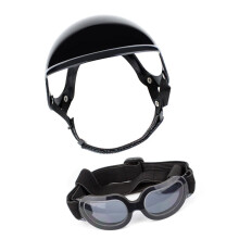 Haustierbrille, Welpenhelme, Hundemütze,-Schwarz