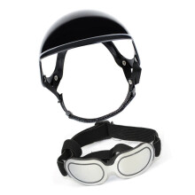 Pet Goggles Puppy Helmets Dog Hat Motorcycle Dog Helmets-Silver
