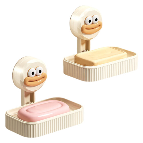 Bathroom Essential ABS Soap Dishes With Secure-White milk
