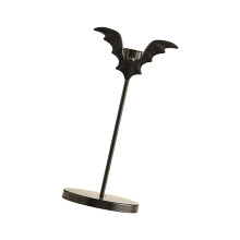 Gotischer Kerzenständer aus Eisen mit Fledermaus-Design,-S
