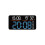 Large Digital Wall Clock Quiet Operations-2810 Black shell blu 1