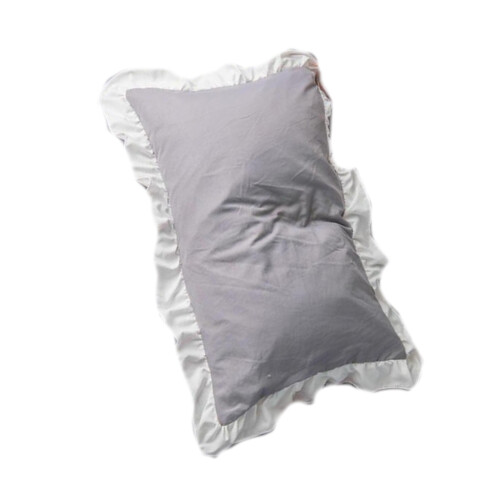 Elegant Edge Pillow Case Smooth Polyester-40 60 One Smoke grey