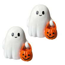Halloween Ghostly Figurines Pumpkins Ghostly Statue-2pcs