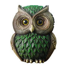 Owl Statue Home Decors Owl Figurine for-Green