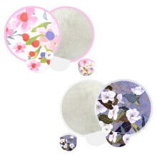 Florals Ronde opvouwbare handventilator Handheld opvouwbare