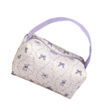 Lightweight Bubble Foam Cosmetic Bag With-Bubble purple handhe