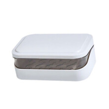 Portable Soap Dish Durable Soap Tray Shower Accessories-White