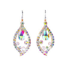 2Pcs Elegant Belly Dancing Earrings With Rhinestones-Gypsophila