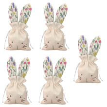 2pcs Handcrafted Easter Florals Decorations Drawstring Bags-5