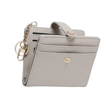 Rfids Blocking Leather Bifold Clutch Wallet Credit Card-Gray