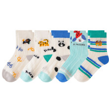 5 Pair Toddler Girls Boys Socks Airflow Mesh Keeps Feet-A XL