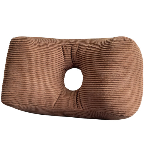 Oreiller de dossier en coton PP, coussin de soutien-Couleur café