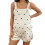 Comfortable Printed Maternity Suspenders Short Pants-Heart L 1