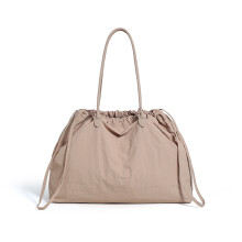 Schoudertas met grote capaciteit Zachte nylon handtas-Khaki