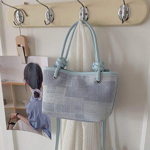 Modische PU-Umhängetasche, Eimer-Handtasche,-Rosa ohne Anhänger 2
