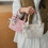 Modische PU-Umhängetasche, Eimer-Handtasche,-Rosa ohne Anhänger 7