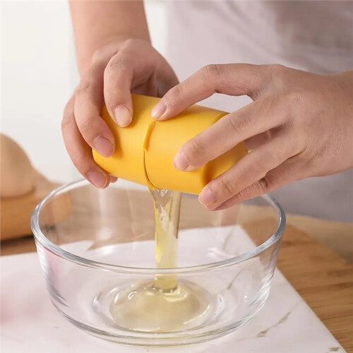 2pcs Multifunctional Egg Shell Opener Handheld Egg Cracker Separator Tool Eggshell Cutter Easy Open Gadget Orange