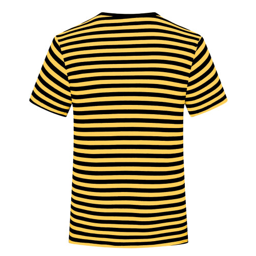 Men's short-sleeved striped sailor-style crew neck basic-Red XL 1