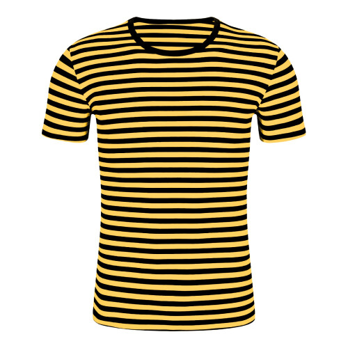 Men's short-sleeved striped sailor-style crew neck basic-Red XL 2