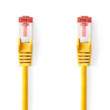 CAT6 Netzwerkkabel | RJ45 Stecker | RJ45 Stecker | S/FTP | 0,50 m | Rund | LSZH | Gelb | Etikett