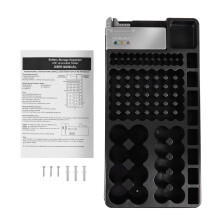 Batterijopslagorganisatorhouder met Tester - Batterijcaddy Rack Case Box-Houders Inclusief Batterijchecker voor AAA AA CD 9V en Kleine