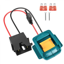 Adaptador Power Wheel compatible con batería de 18 V con conector de arnés de cables y fusible compatible con Peg-Perego Power Wheel-H HM