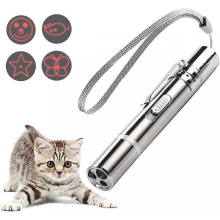 Interaktives Katzenspielzeug, USB-aufladbare LED-Taschenlampe für Haustiere, lustiges Haustierkontrolllicht mit verschiedenen Mustern, HAI