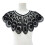 Sophisticated Sheer Overlay Collar With Detailed Beadwork-Black 1