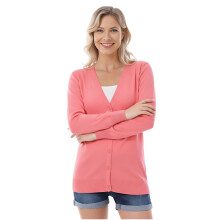 Maternity Cardigan Knit Top Soft Fabric Women-Watermelon Red S
