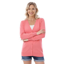 Maternity Cardigan Knitted Top Comfort for-Watermelon Red L