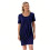 Discreet Breastfeeding Access Nursing Dress Round-Dark Blue L 1