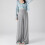Stretchable Trousers Polyester Maternity Wide Leg Pants-Gray XL 7