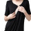 Quick Feeding Access Nursing Dress Short Sleeves-Dark Blue M 5