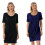 Quick Feeding Access Nursing Dress Short Sleeves-Dark Blue M 3