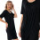 Quick Feeding Access Nursing Dress Short Sleeves-Dark Blue M 4