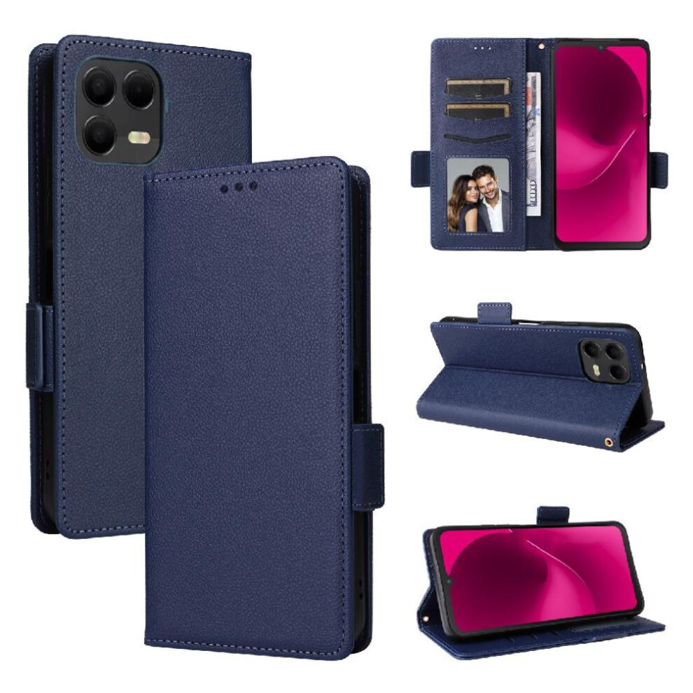 Photos - Case  Flip  For T-Mobile T Phone 3 Pro PU Leather Card Slots Holder Side Buckle Wallet Magnetic