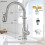 Kitchen Tap Monobloc Single Lever Sink Mixer Tap with Pull Out Sprayer 14