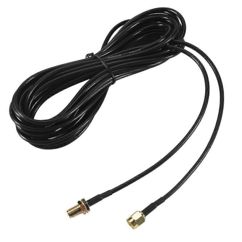 5m černý prodlužovací kabel s konektorem Wifi antény RP-SMA samec-samice_M