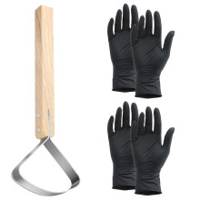 3 Pezzi Raschietto per Pelli Utensile per Scarnatura Coltello per Scarnatura Manico Lungo 11,2 Pollici Coltello per Scarnatura di Pellicce, Fornitura