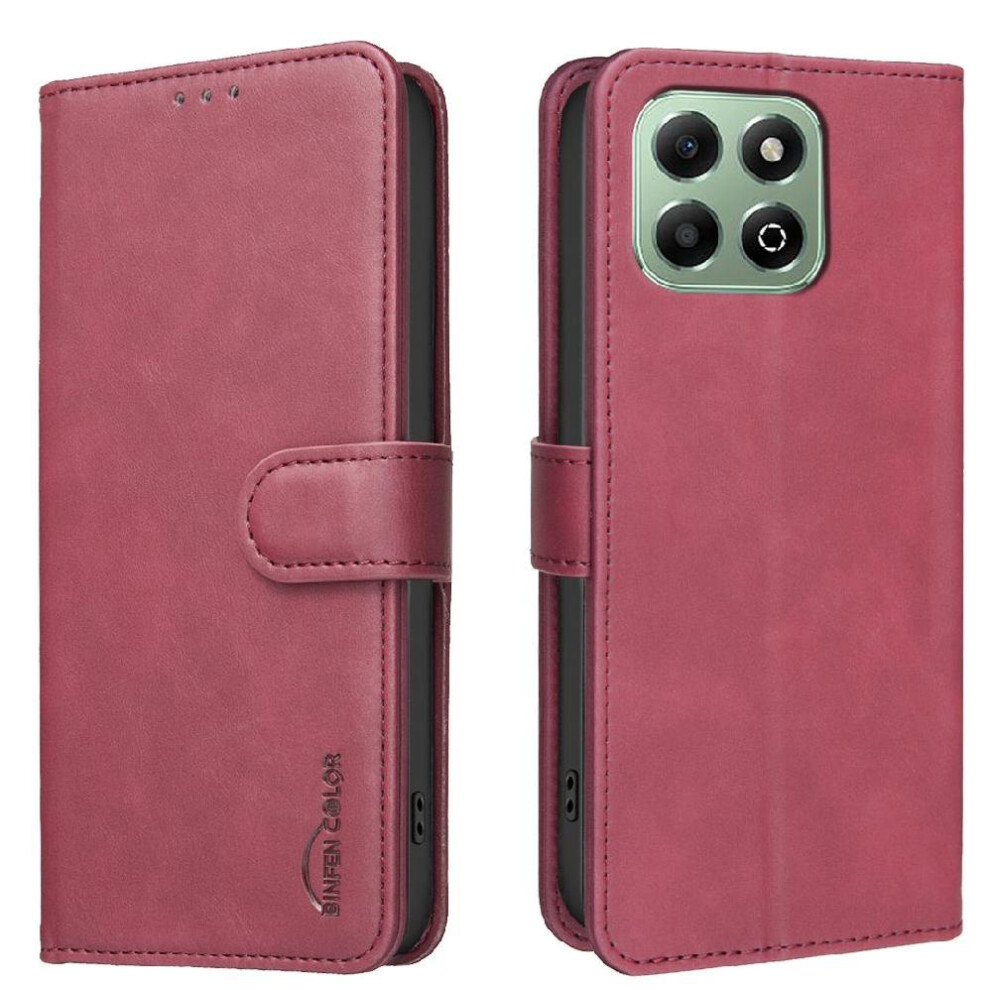 Wallet Case For Honor X6b- Kickstand, Rfid Blocking, 3 Card Slots, Shockproof Tpu, Magnetic All Round Shockproof Convenient Kickstand Drop Rfid 764563370481