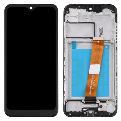 Για Samsung για Galaxy A01 SM-A015M LCD (ευρύ καλώδιο) με πλαίσιο (μαύρο) 2
