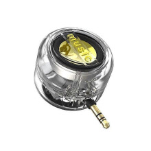 (Transparent) Mini Speaker Universal 3.5mm Plug in Jack Mini Sound Box Mobile Phone Speaker Amplifier External Wired Speakers