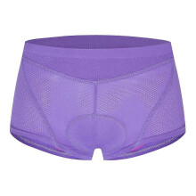 (L, Purple) Women's Cycling Underwear 3D Gel Padded Riding Shorts Shockproof Bicycle Underpant Bike Underwear Cycling Shorts