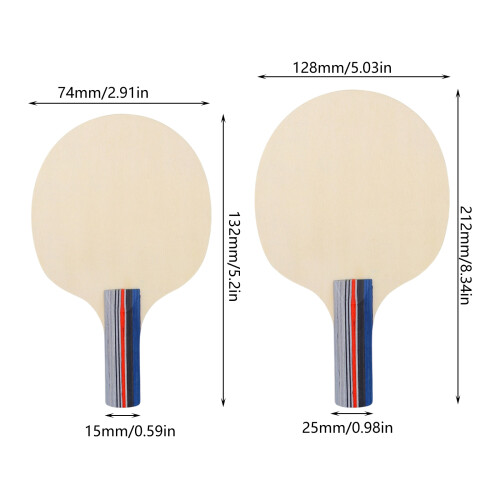 Signature Small Table Tennis Paddles for Solid- small racket bl 1