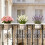 Supports de pots de fleurs suspendus en métal, cadre de Support 6