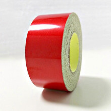 (Red) Car-styling Night Reflective Tape 2cm*5m Automotive Body Motorcycle Decoration Car Sticker 4 Color Reflective Warning Tape