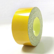 (Yellow) Car-styling Night Reflective Tape 2cm*5m Automotive Body Motorcycle Decoration Car Sticker 4 Color Reflective Warning Tape